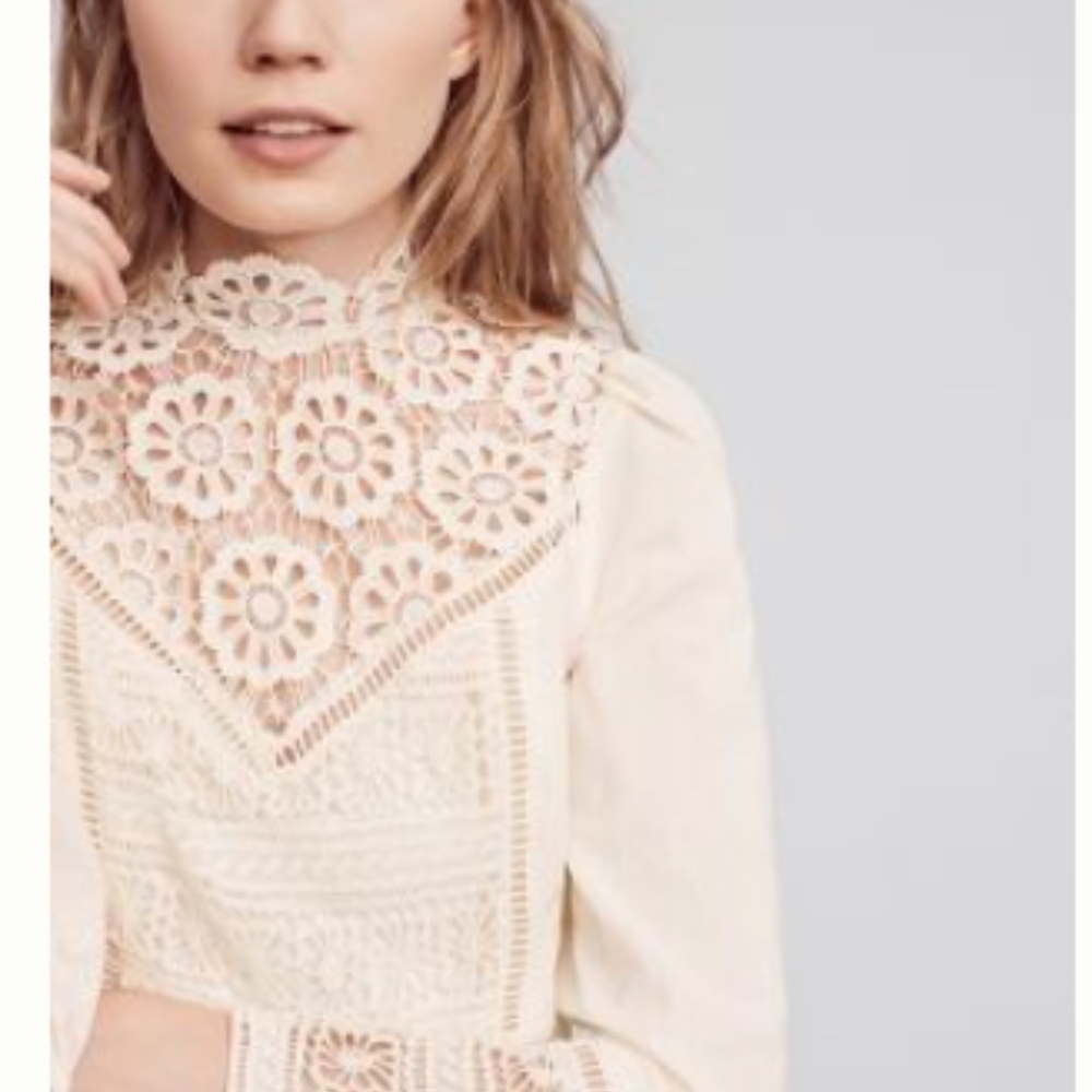 Tracy Reese Victorian Lace Blouse Size M NWOT